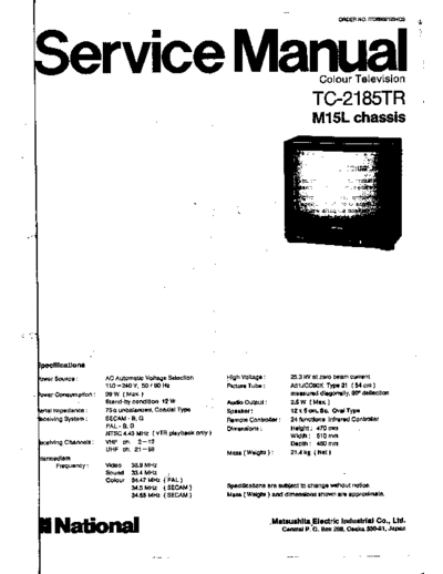 panasonic tc-2185tr m15l  panasonic TV tc-2185tr_m15l.pdf