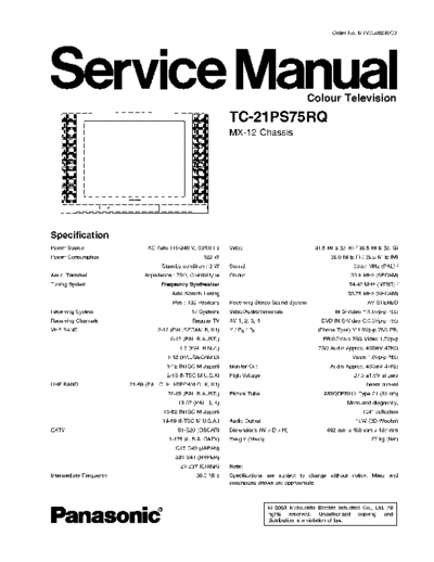 panasonic tc21ps75  panasonic TV tc21ps75.pdf