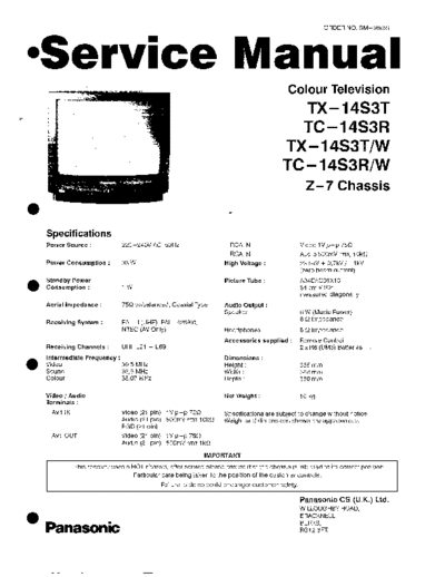 panasonic tx-14s3t  panasonic TV tx-14s3t.pdf