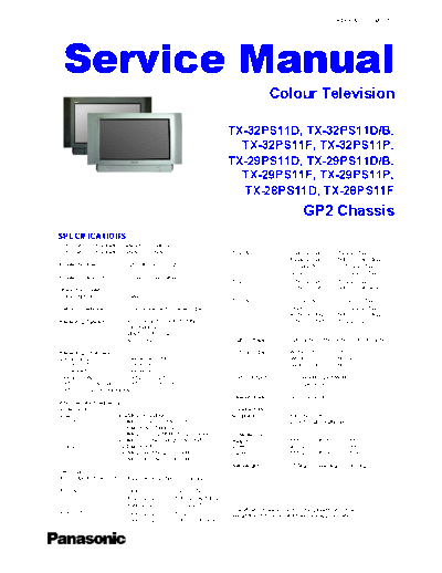 panasonic TX-32PM11F=gp2 chassis  panasonic TV TX-32PM11F=gp2 chassis.pdf