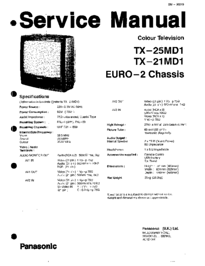 panasonic TX21MD1 TX25md1 Euro2  panasonic TV TX21MD1 TX25md1 Euro2.pdf