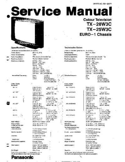 panasonic tx25w3 tx28w3 chassiseuro-1  panasonic TV tx25w3_tx28w3_chassiseuro-1.pdf