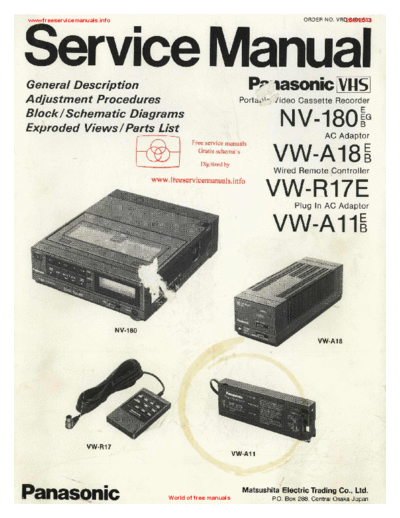 panasonic Panasonic NV-180 VCR  panasonic Video Panasonic_NV-180_VCR.pdf