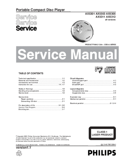 Philips AX5301...  Philips Audio AX5301....PDF