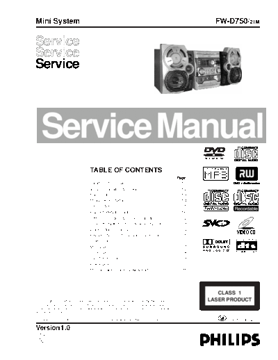 Philips FW-D750  Philips Audio FW-D750.PDF