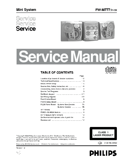 Philips FW-M777  Philips Audio FW-M777.PDF