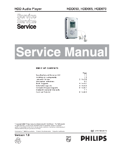 Philips HDD050...  Philips Audio HDD050....PDF