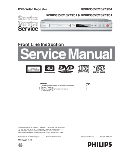 Philips dvdr3305 519  Philips CD DVD dvdr3305_519.pdf