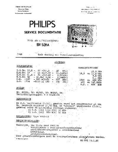 Philips BX591A  Philips Historische Radio`s BX591A.pdf