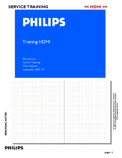 Philips hdmi training manual 171  Philips Philips ays learning centre (div Training Manuals) hdmi_training_manual_171.pdf