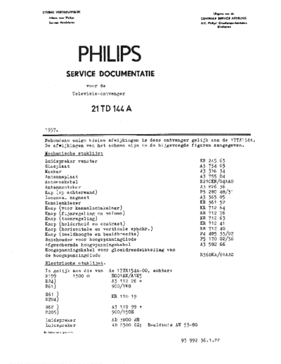 Philips 21TD144A  Philips TV 21TD144A.pdf