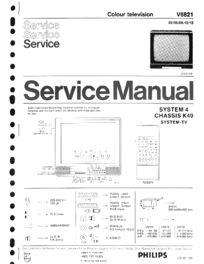 Philips philips v6821 operating-display  Philips TV philips_v6821_operating-display.pdf