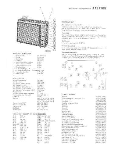 Philips X19T602  Philips TV X19T602.pdf