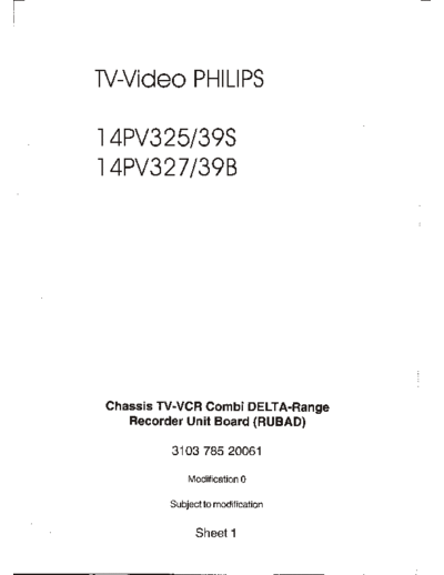 Philips part 1 tv-video philips 14pv325 327  Philips TV-VCR part_1_tv-video_philips_14pv325_327.pdf