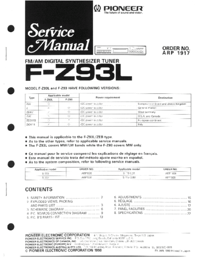 Pioneer f-z93l  Pioneer Audio f-z93l.pdf