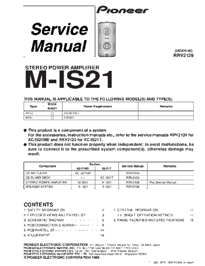 Pioneer m-is21  Pioneer Audio m-is21.pdf