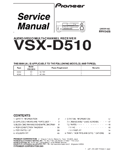 Pioneer rrv2426 vsx-d510  Pioneer Audio rrv2426_vsx-d510.pdf