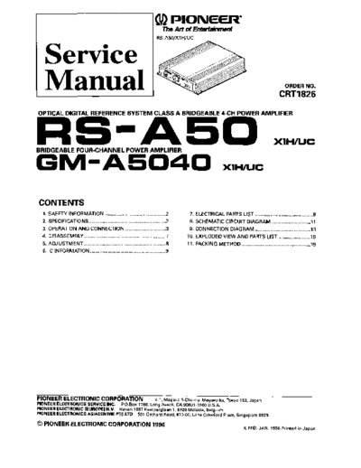 Pioneer RS-A50 GM-A5040  Pioneer Audio RS-A50_GM-A5040.pdf