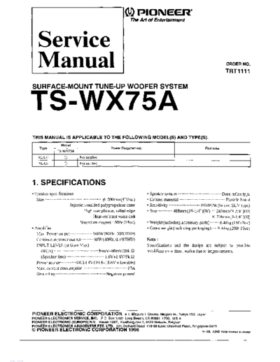 Pioneer TS-WX75A  Pioneer Audio TS-WX75A.pdf