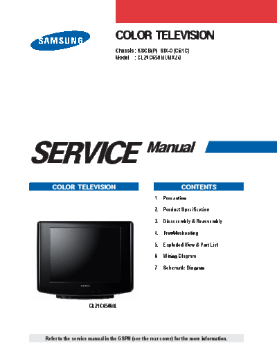 Samsung CL21C650MLMXZD  Samsung TV CL21C650MLMXZD chassis KSCB CL21C650MLMXZD.pdf