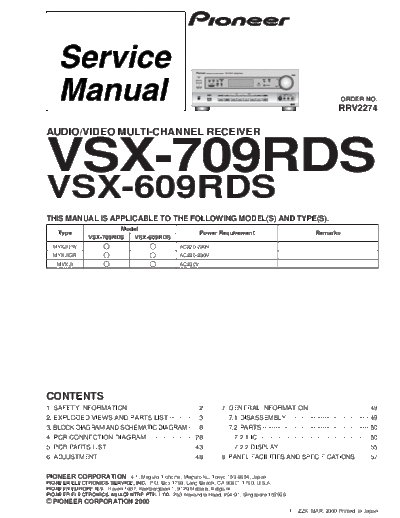Pioneer vsx-609rds 709rds  Pioneer Audio vsx-609rds_709rds.pdf
