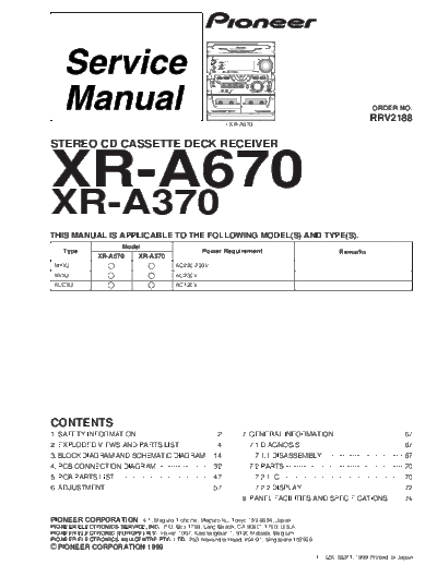 Pioneer xr-a370 670 pioneer  Pioneer Audio xr-a370_670_pioneer.pdf