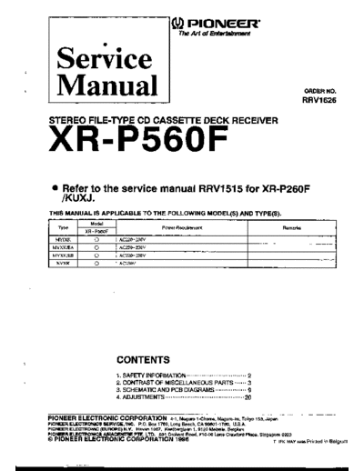 Pioneer xr-p560f  Pioneer Audio xr-p560f.pdf