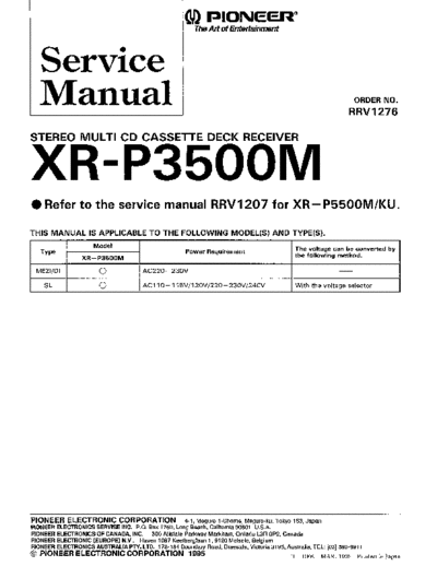 Pioneer xr p3500m rrv1276 515  Pioneer Audio xr_p3500m_rrv1276_515.pdf