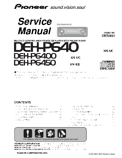 Pioneer deh-p640  Pioneer Car Audio deh-p640.pdf
