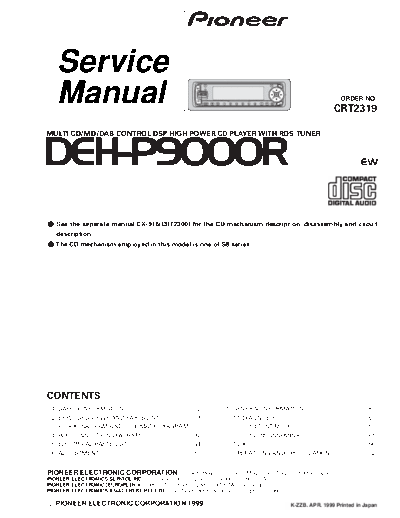 Pioneer deh-p9000r 118  Pioneer Car Audio deh-p9000r_118.pdf
