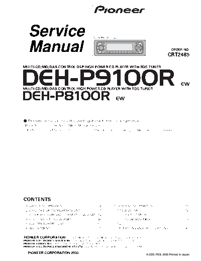 Pioneer deh-p9100r  Pioneer Car Audio deh-p9100r.pdf