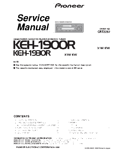 Pioneer keh-1900r  Pioneer Car Audio keh-1900r.pdf
