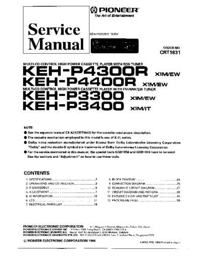 Pioneer keh-p33 34 43 4400  Pioneer Car Audio keh-p33_34_43_4400.pdf