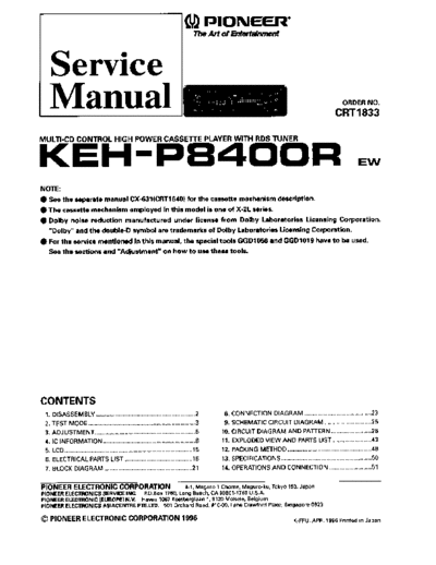 Pioneer KEH-P8400R  Pioneer Car Audio KEH-P8400R.pdf