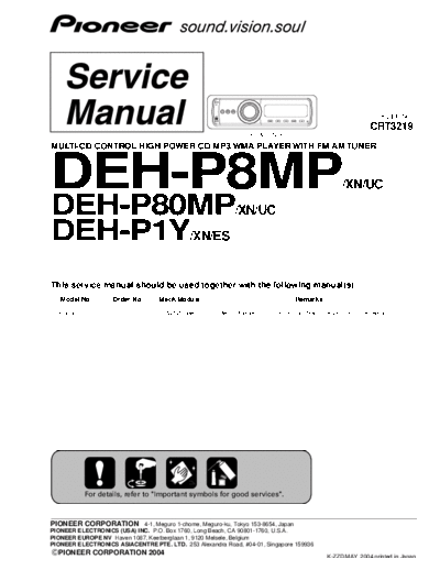 Pioneer pioneer deh-p80mp  Pioneer Car Audio pioneer_deh-p80mp.pdf