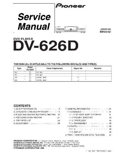 Pioneer dv-626d  Pioneer DVD dv-626d.pdf