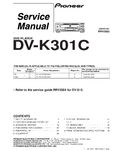 Pioneer dv-k301c  Pioneer DVD dv-k301c.pdf