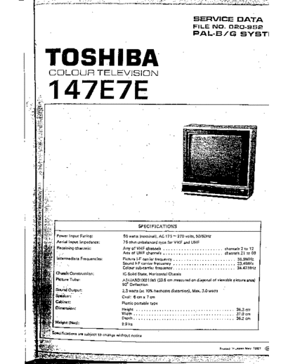 TOSHIBA 147e7e  TOSHIBA TV 147e7e.rar