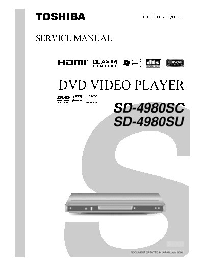 TOSHIBA SD-4980SC SU  TOSHIBA Audio SD-4980 SU SD-4980SC_SU.rar