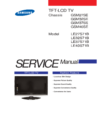 Samsung SAMSUNG LCD LE27 40S71B GSM27 40SE.part1  Samsung LCD TV LE32S71B SAMSUNG LCD LE27_40S71B GSM27_40SE.part1.rar