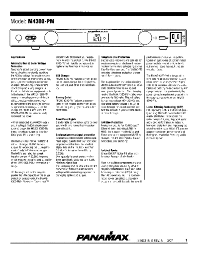 PANAMAX hfe   m4300-pm en  . Rare and Ancient Equipment PANAMAX M4300-PM hfe_panamax_m4300-pm_en.pdf