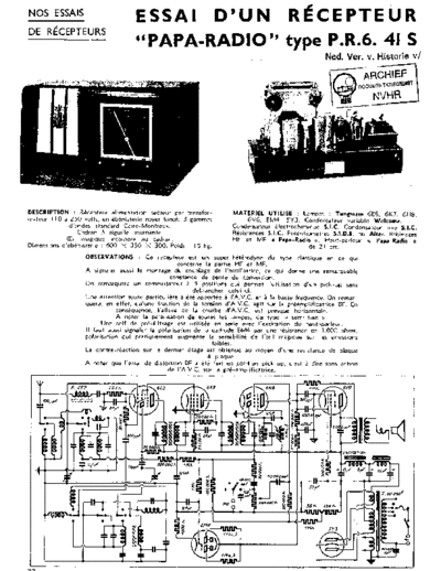 PAPA RADIO (FR) PapaRadio PR6-41S  . Rare and Ancient Equipment PAPA RADIO (FR) PR6-41S PapaRadio_PR6-41S.pdf