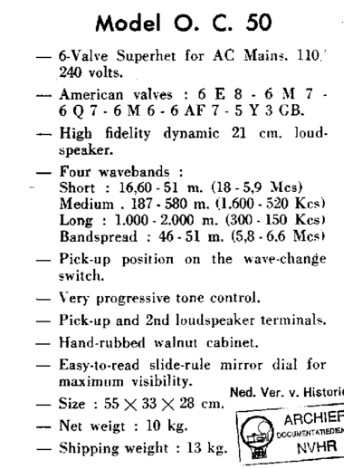 PERFECTA  (FR) Perfecta Excelsior  . Rare and Ancient Equipment PERFECTA  (FR) Excelsior OC50 Perfecta_Excelsior.pdf