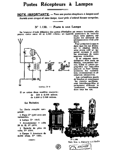 PERICAUD 1130  . Rare and Ancient Equipment PERICAUD 1130 Roitelet Pericaud_1130.pdf