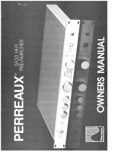 PERREAUX INDUSTRIES hfe perreaux sa33 en  . Rare and Ancient Equipment PERREAUX INDUSTRIES SA33 hfe_perreaux_sa33_en.pdf