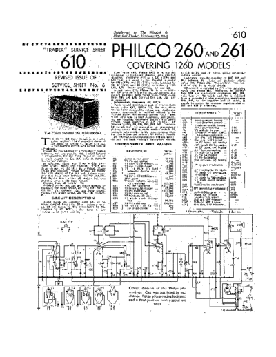 PHILCO (US) Philco 260  . Rare and Ancient Equipment PHILCO (US) 1260 Philco_260.pdf