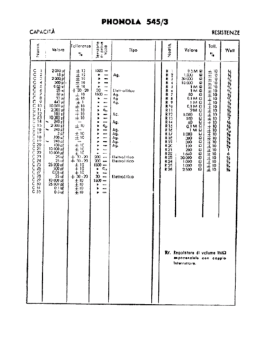 PHONOLA Phonola 545-3 components  . Rare and Ancient Equipment PHONOLA Audio Phonola 545-3 components.pdf