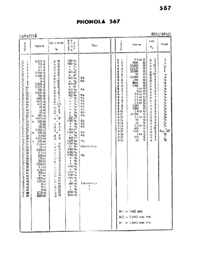 PHONOLA Phonola 567 components  . Rare and Ancient Equipment PHONOLA Audio Phonola 567 components.pdf