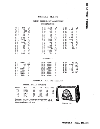 PHONOLA 571 components 2  . Rare and Ancient Equipment PHONOLA Audio Phonola 571 components_2.pdf