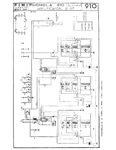 PHONOLA Phonola 910 RF amplifier  . Rare and Ancient Equipment PHONOLA Audio Phonola 910 RF amplifier.pdf